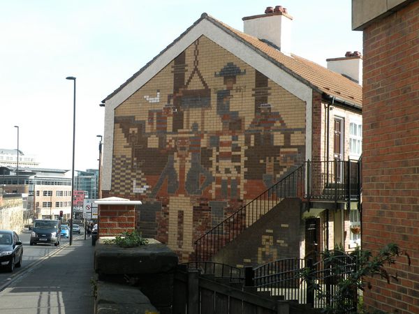 Mural Keelmen di Newcastle Upon Tyne, Inggris